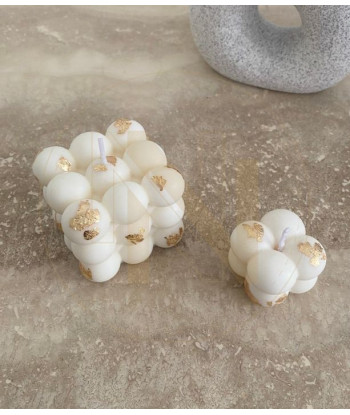 Mini Bougie BUBBLE aux Feuilles d'Or.