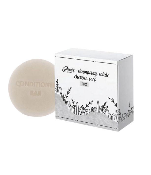 Après shampooing solide pour cheveux secs.