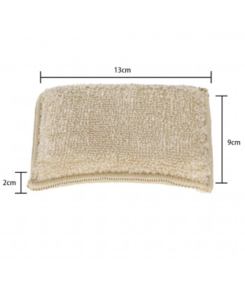 Eponge en fibre de bambou de couleur beige.