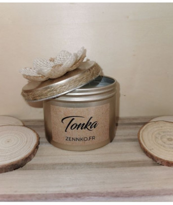 bougie artisanale parfum Tonka.